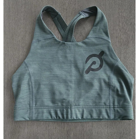 Peloton Cycling Women's Sports Bra Green Small Racerback Outdoor Voices - Picture 1 of 6